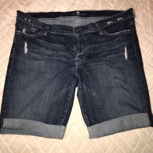 Long jean shorts
